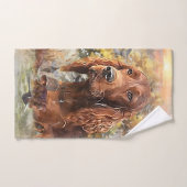 Ierse setter jacht fazant, kunst bad handdoek (Handdoek)