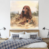 Ierse setter jacht fazant, kunst canvas afdruk (Insitu (Slaapkamer))