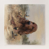 Ierse setter jacht fazant, kunst legpuzzel (Horizontaal)