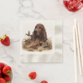 Ierse setter jacht fazant, kunst servet (Insitu)