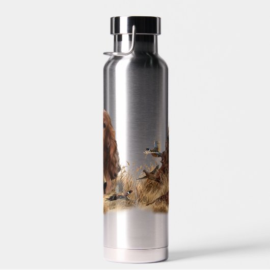 Ierse setter jacht fazant, kunst waterfles (Rechts)