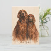 Ierse Setter Kaart (Staand voorkant)