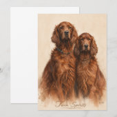 Ierse Setter Kaart (Voorkant / Achterkant)
