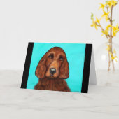 Ierse Setter Kaart (Gele Bloem)