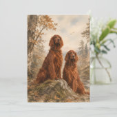 Ierse Setter Kaart (Staand voorkant)