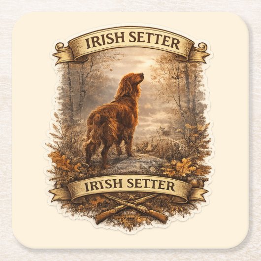 Ierse Setter Kartonnen Onderzetters (Voorkant)