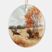 Ierse Setter Keramisch Ornament (Links)