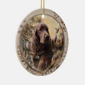 Ierse Setter Keramisch Ornament (Rechts)