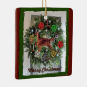 Ierse Setter Keramische Kerst Ornament (Rechts)