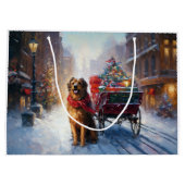 Ierse Setter Kerst Feestelijke Periode Groot Cadeauzakje (Achterkant)