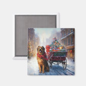 Ierse Setter Kerst Feestelijke Periode Magneet (Voorkant / Achterkant)