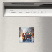 Ierse Setter Kerst Feestelijke Periode Magneet (Insitu (Vaatwasser))