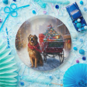 Ierse Setter Kerst Feestelijke Periode  Papieren Bordje (Feest)