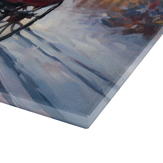 Ierse Setter Kerst Feestelijke Periode  Snijplank (Hoek)