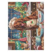 Ierse Setter Kerstbakfeest: Festieve Kerst Tafelkleed (Voorkant)