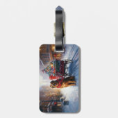 Ierse Setter Kerstfeestijd Bagagelabel (Achterkant verticaal)