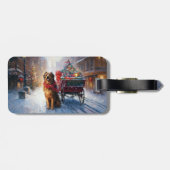 Ierse Setter Kerstfeestijd Bagagelabel (Achterkant horizontaal)