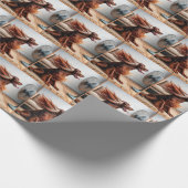 Ierse Setter koelt af door een ventilator Cadeaupapier (Hoek)