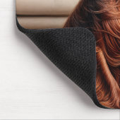 Ierse Setter koelt af door een ventilator Muismat (Hoek)