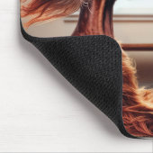 Ierse Setter koelt af voor een ventilator Muismat (Hoek)