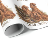 Ierse Setter ,Kunst  Cadeaupapier (Rol Hoek)