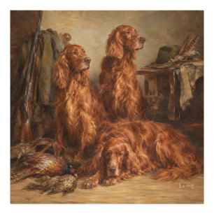 Ierse Setter ,Kunst Foto Afdruk