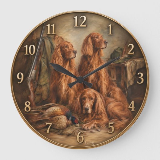 Ierse Setter ,Kunst Grote Klok (Voorkant)
