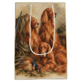 Ierse Setter ,Kunst Medium Cadeauzakje (Achterkant)