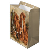 Ierse Setter ,Kunst Medium Cadeauzakje (Achterkant Gekanteld)