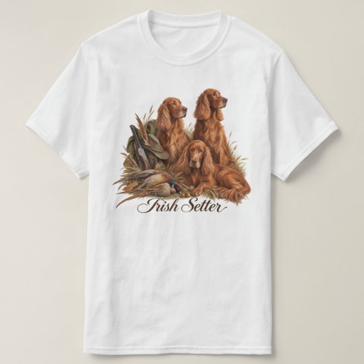 Ierse Setter ,Kunst T-shirt (Design voorkant)