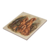 Ierse Setter ,Kunst Tegeltje (Zijkant)