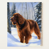 Ierse Setter Laat het Sneeuwen Kerstmis Planner (Achterkant)