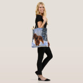 Ierse Setter Laat het Sneeuwen Kerstmis Tote Bag (Op model)