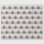 Ierse Setter maakt een sneeuwengel Cadeaupapier (Vlak)