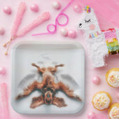 Ierse Setter maakt een sneeuwengel Papieren Bordje (Feest)