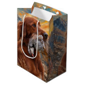 Ierse Setter Medium Cadeauzakje (Voorkant Gekanteld)