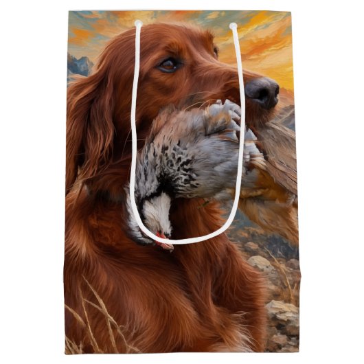 Ierse Setter Medium Cadeauzakje (Achterkant)