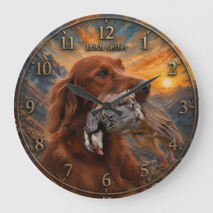 Ierse Setter met Chukar Patrijs ,Kunst  Grote Klok