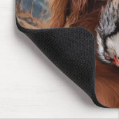 Ierse Setter met Chukar Patrijs ,Kunst Muismat (Hoek)