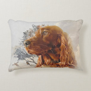 Ierse setter met fazant accent kussen