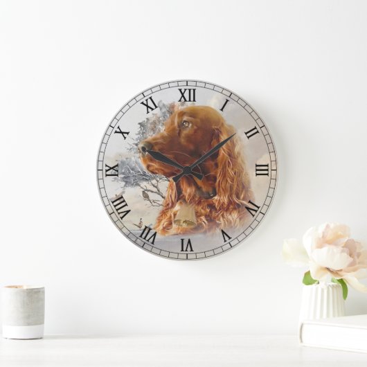 Ierse setter met fazant grote klok (Huis)