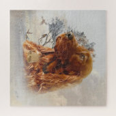 Ierse setter met fazant legpuzzel (Horizontaal)