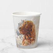 Ierse setter met fazant papieren bekers (Achterkant)