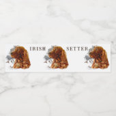 Ierse setter met fazant waterfles etiket (Enkel label)