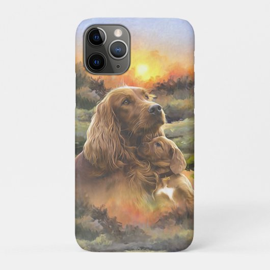 Ierse setter met puppy Case-Mate iPhone case (Achterkant)