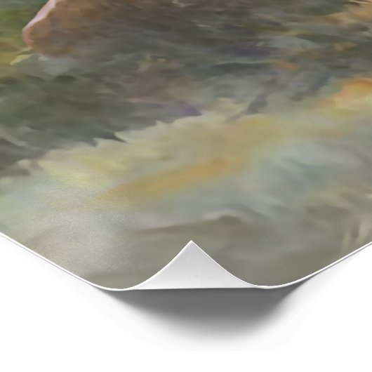 Ierse setter met puppy perfect poster (Hoek)