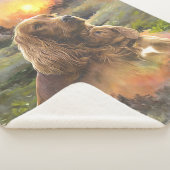 Ierse setter met puppy sherpa deken (3/4)