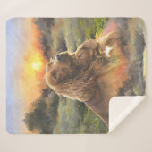 Ierse setter met puppy sherpa deken (Voorkant (horizontaal))