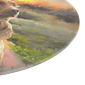 Ierse setter met puppy snijplank (Hoek)