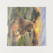 Ierse setter met puppy wandkleed (Voorkant (horizontaal))